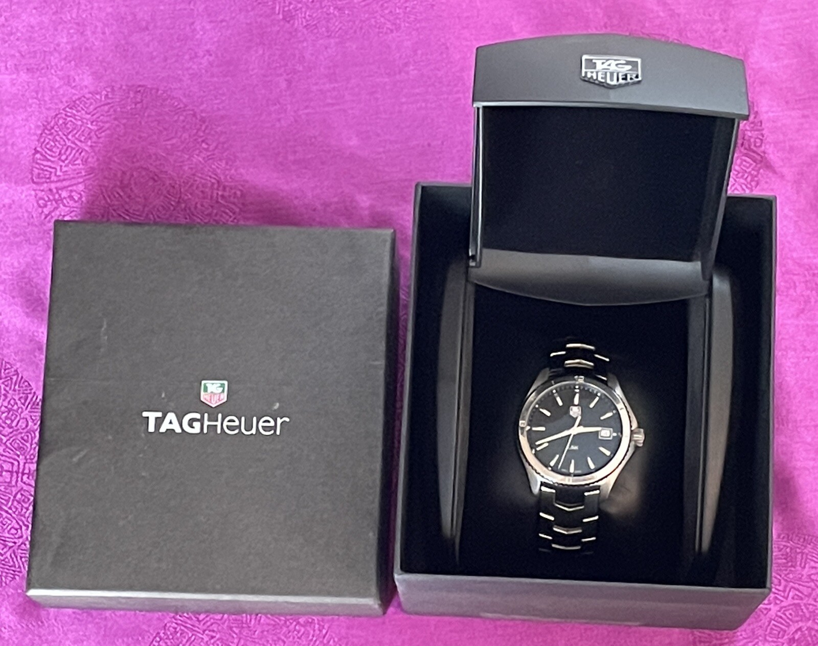 TAG HEUER LINK WRISTWATCH & BOX & INSTRUCTIONS BOOKLET/GUARANTEE CARD/Swiss Runs