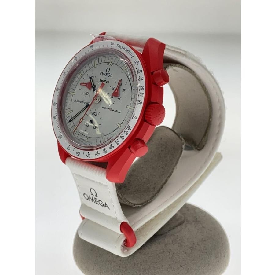 SWATCH Watch Leather White SO33R100 Authentic Men H:1.85” W:1.69” 8914
