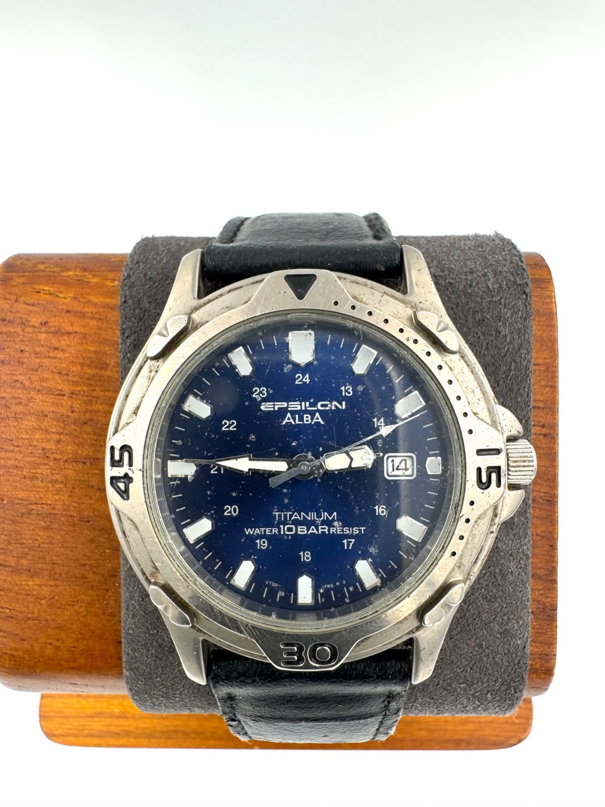 vintage seiko alba epsilon 38mm Men Quartz Watch New Battery working f3138