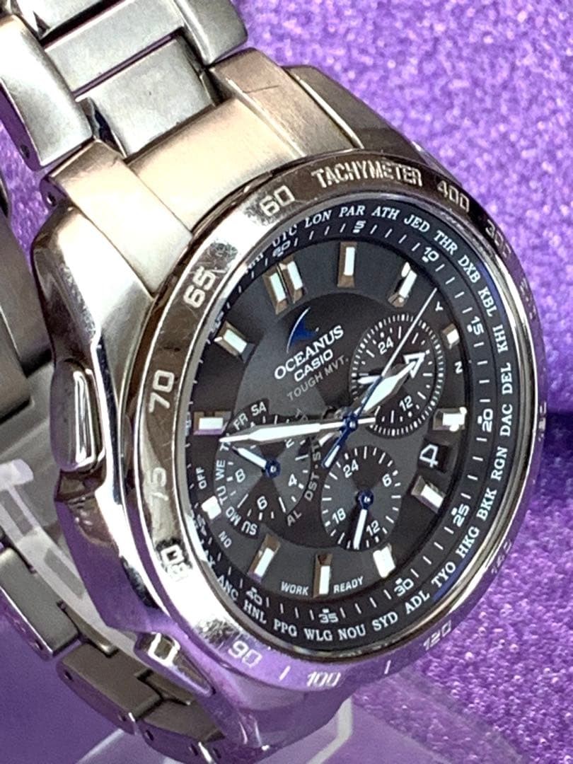 Casio Oceanus OCW T600 Watch Black Titanium Timepiece Solar Multiband6