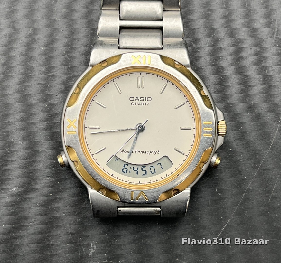 Very Rare 1989 CASIO AD-704 (388) Japan A Stainless Steel 38mm Watch New Battery