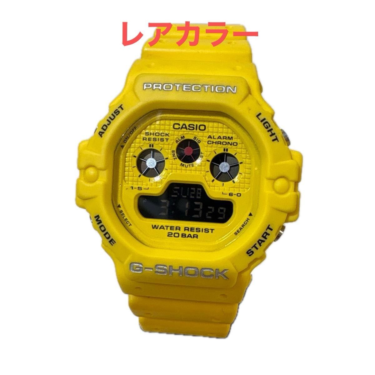 CASIO G SHOCK DW 6900 Yellow Triple Eye Digital Watch Used Working Condition