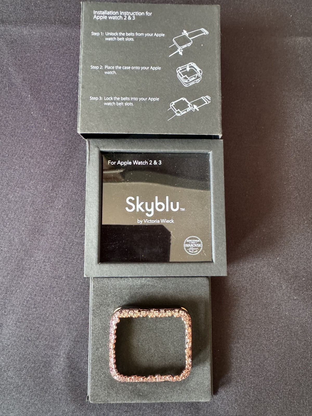 New Skyblu by Victoria Wieck Bejeweled Apple Watch Case Series 2 & 3 Swarovski