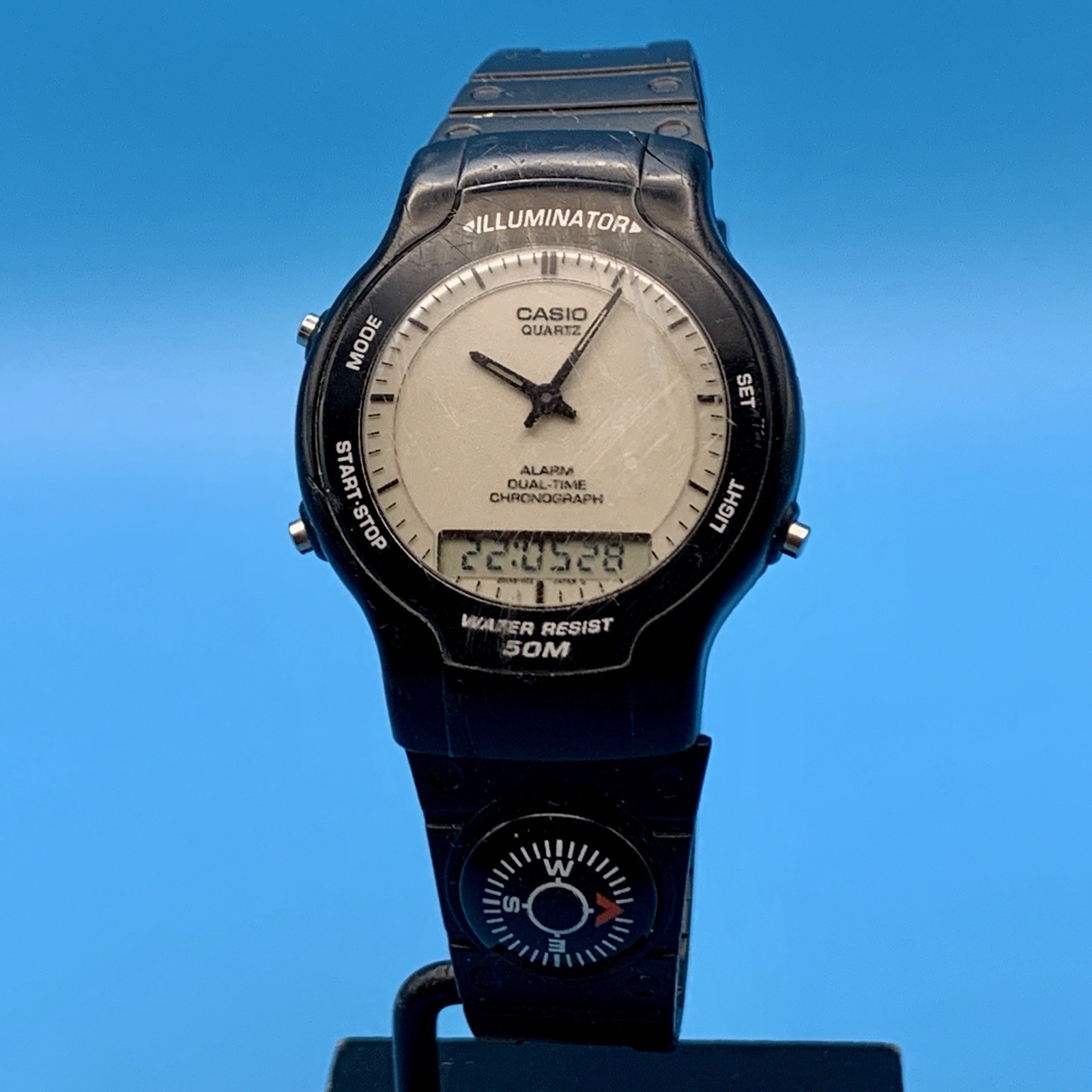 CASIO AW-43 (1737) Men’s Rare Vintage Ana-Digi Wristwatch Chrono Works New Batt