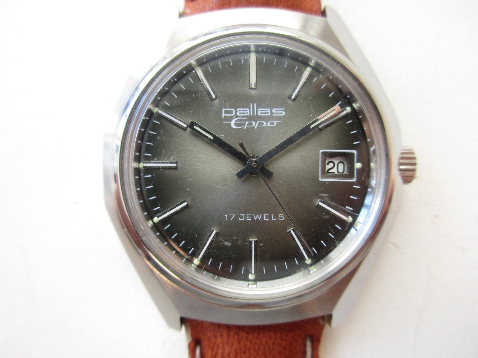 Palles Eppo all stainless steel 1970’s men’s watch – Otero cal. 844 – running