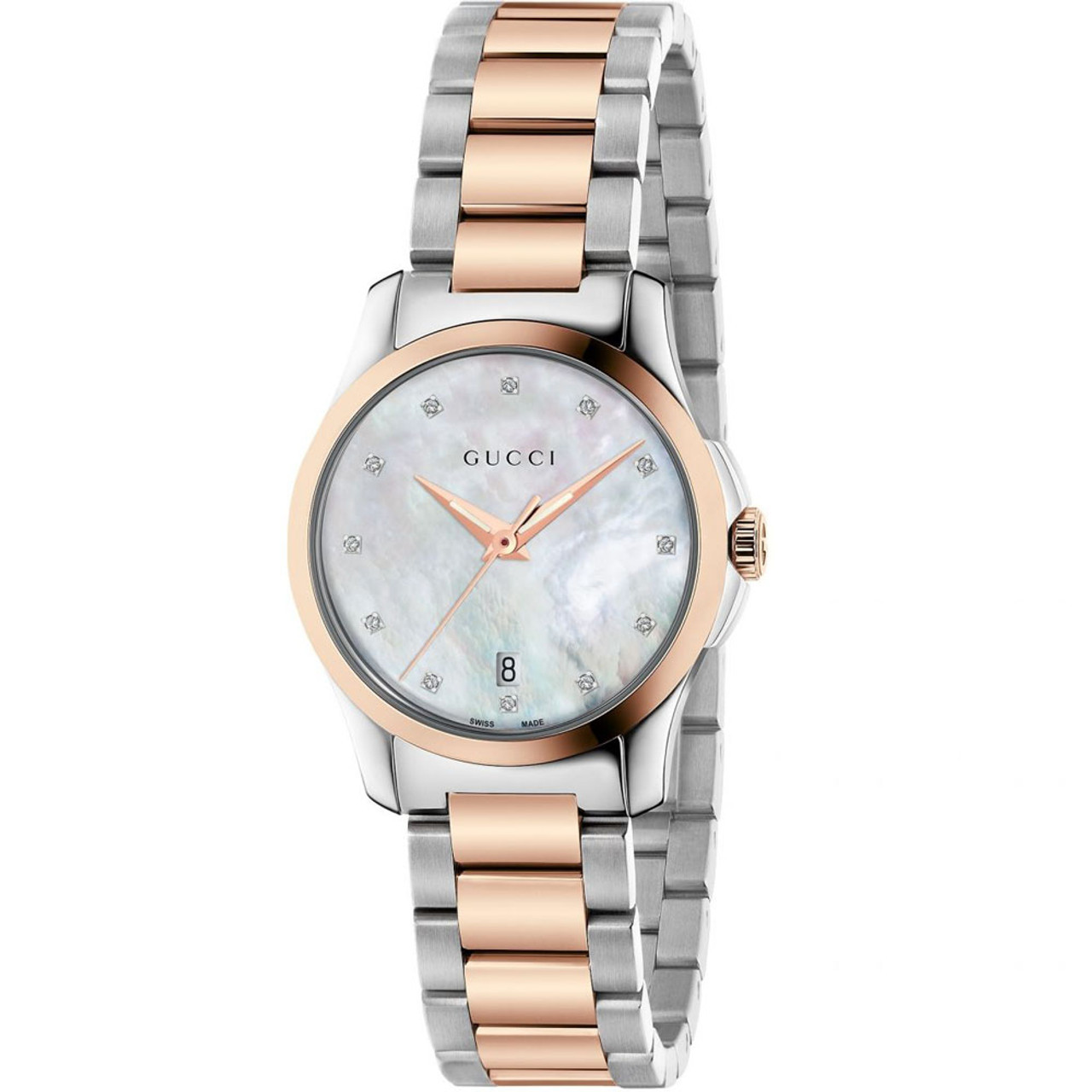 GUCCI G-Timeless YA126544 Mother of Pearl Dial Quartz Women’s Watch 27mm