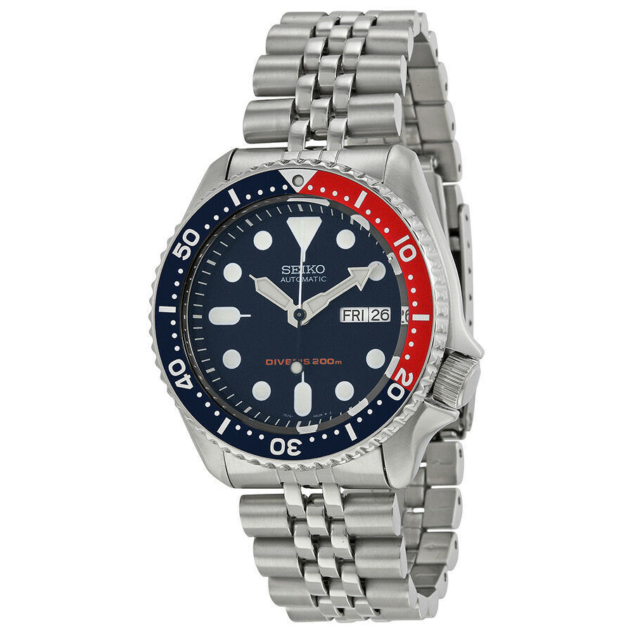 Seiko SKX009 Automatic Pepsi Dial Stainless Steel 200m Diver Watch SKX009K2