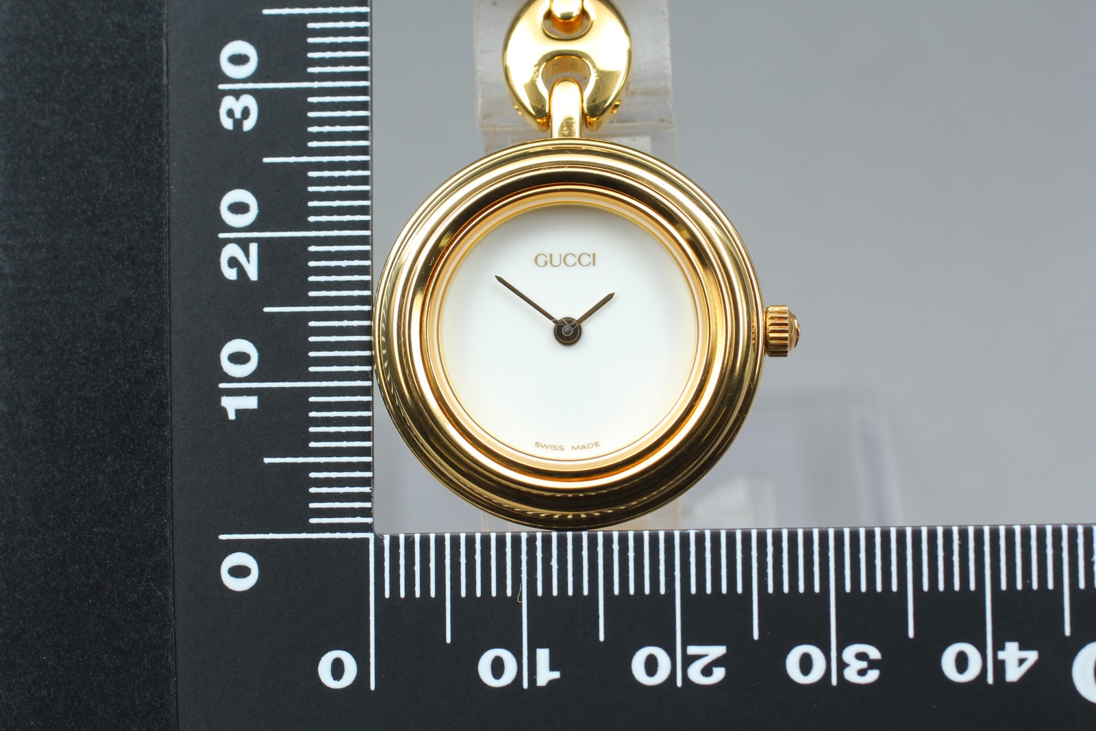 [N MINT w/Box,Paper] Gucci 11/12.2 6 Colors Change Bezel Gold Qz Women’s Watch