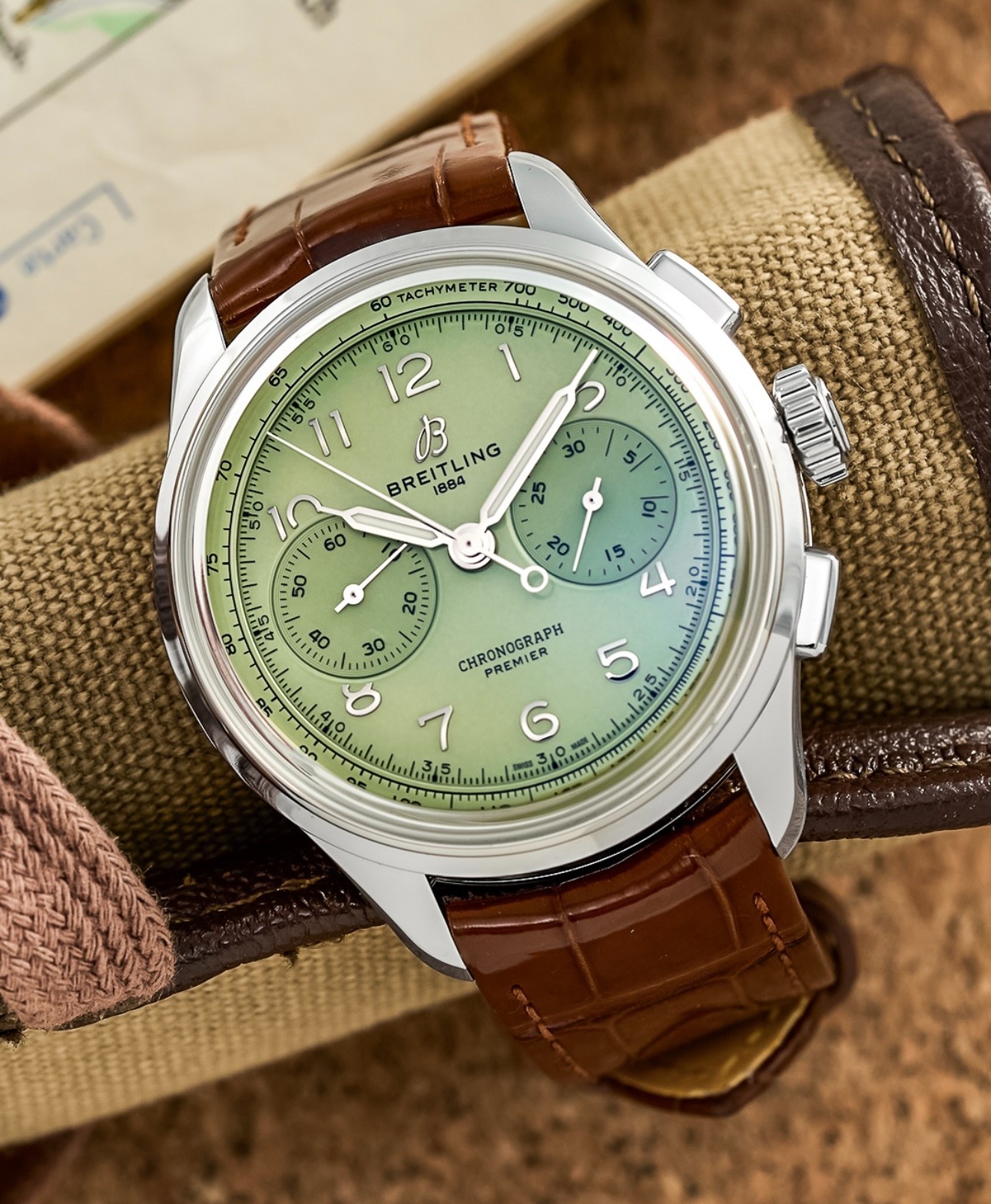 Breitling Premier B09 Chronograph Pistachio dial 40mm AB0930D31L1P1