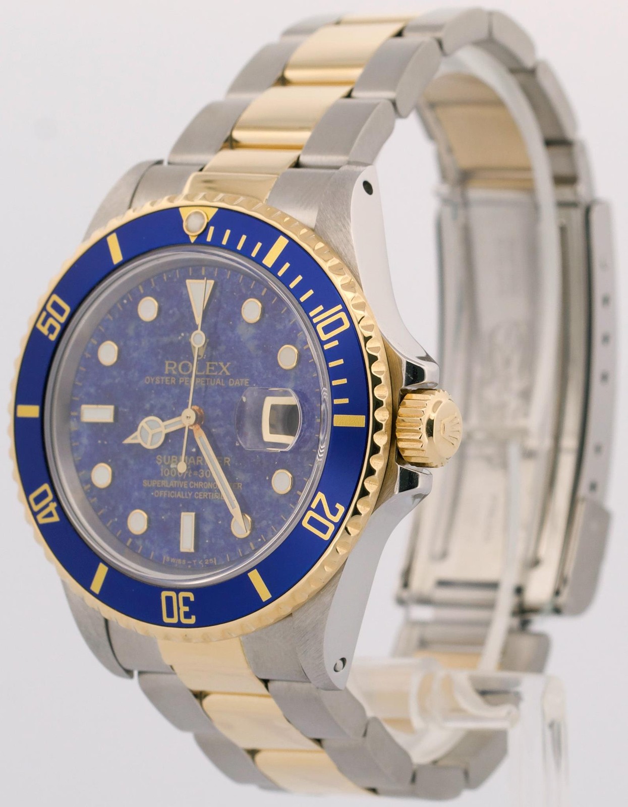 1987 Rolex Submariner Date LAPIS BLUE Two-Tone 18K Gold Steel 40mm 16803 Watch