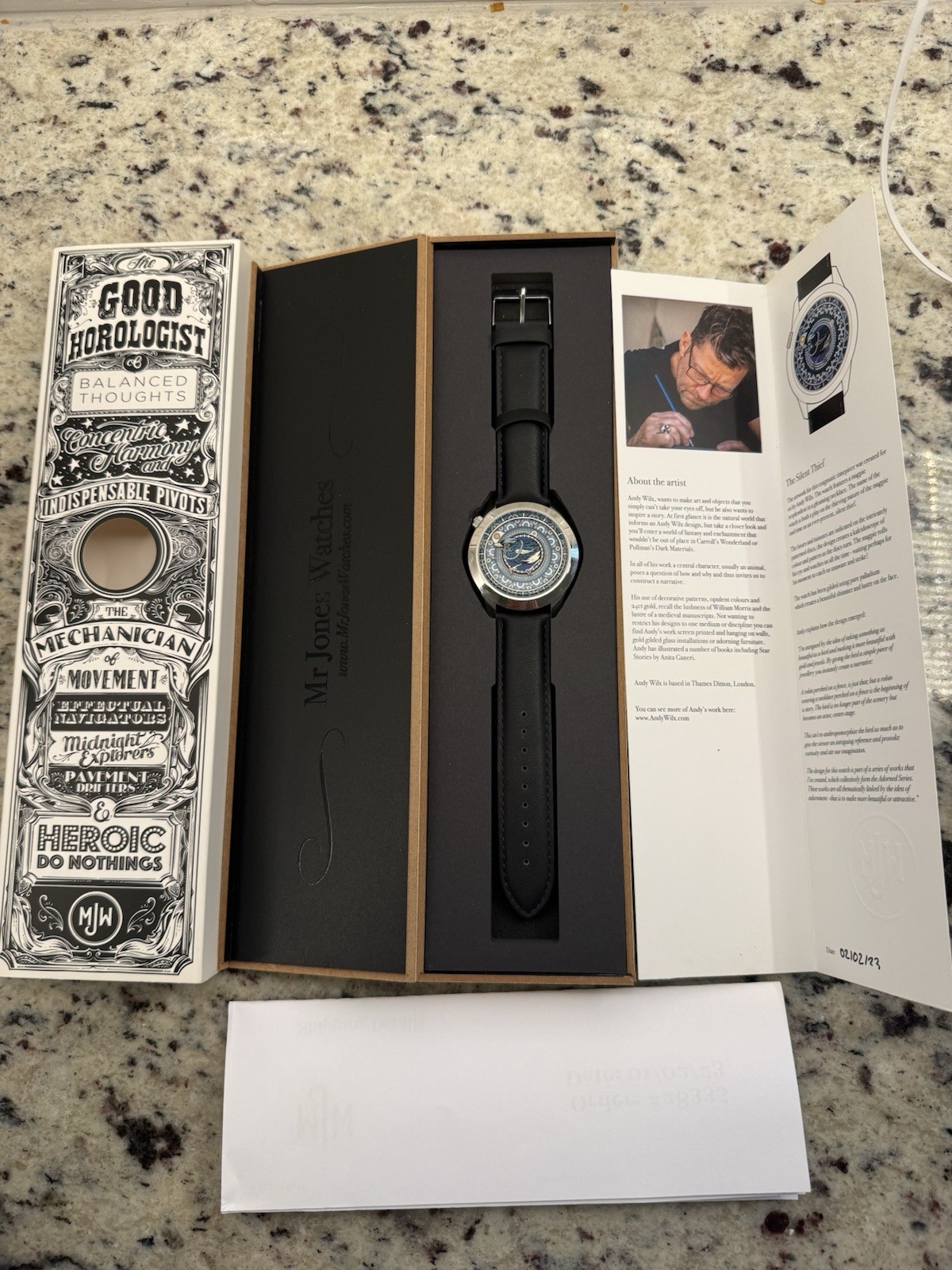 MJW Mr Jones Silent Thief Watch Brand New In Box With Paperwork And Receipt