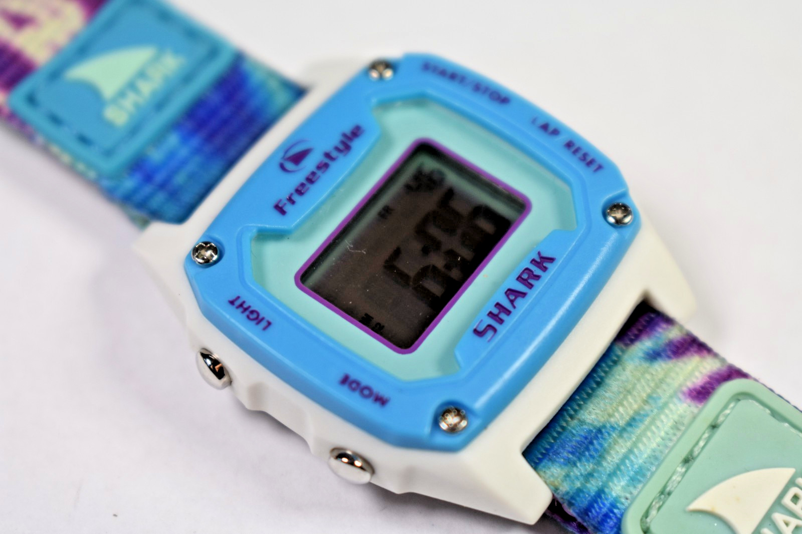 FREESTYLE Shark Blue 1981 Watch FS101039 Tie-dyed Tide Clip New Battery!
