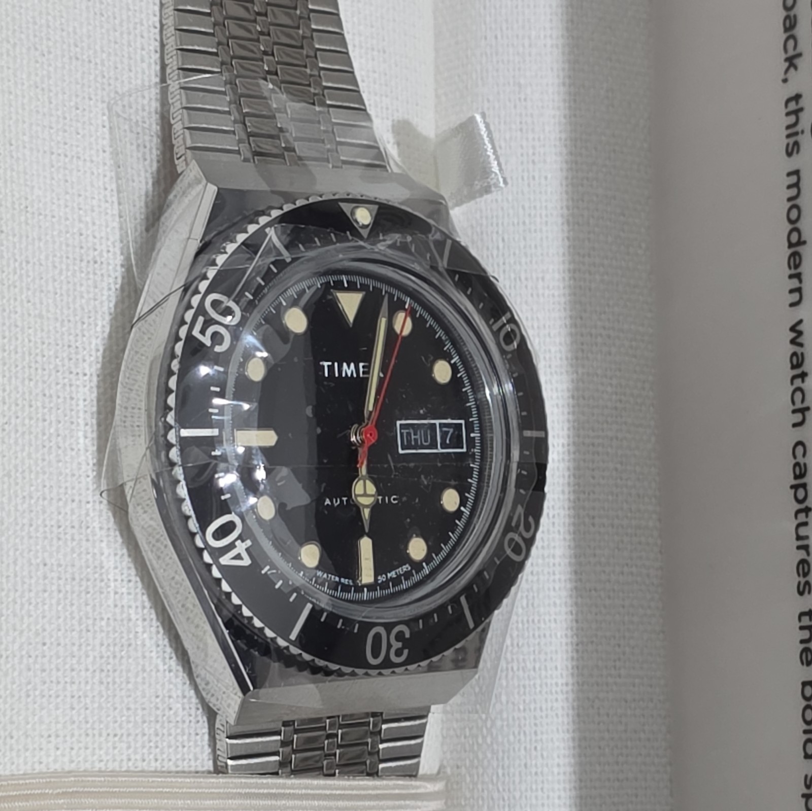 BNIB Timex M79SN54 Automatic Black Dial S. STEEL Watch TW2U783007U rrp £260