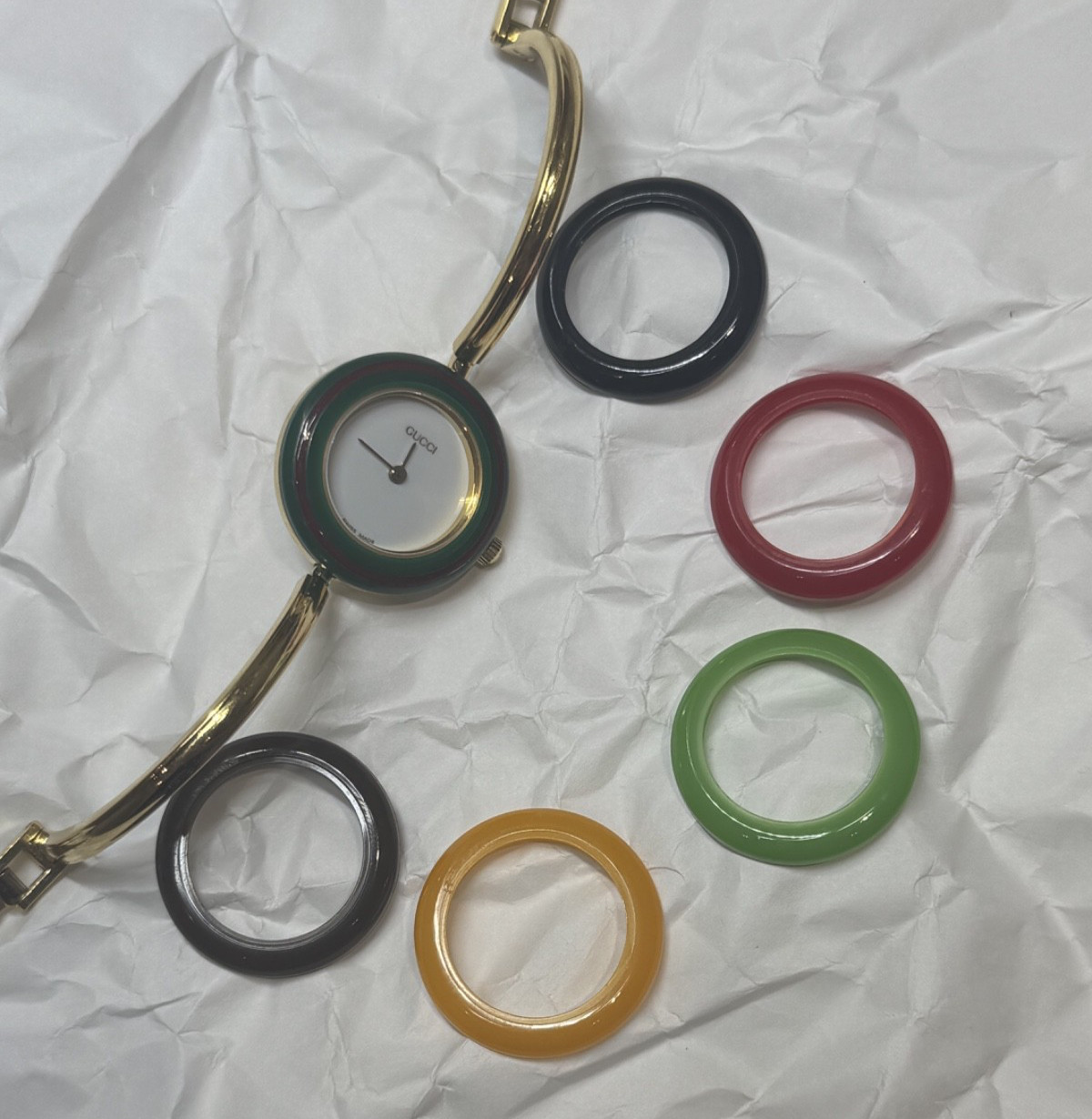 Authentic Vintage Gucci Change Bezel Watch 1100/1200L BEZELS ONLY