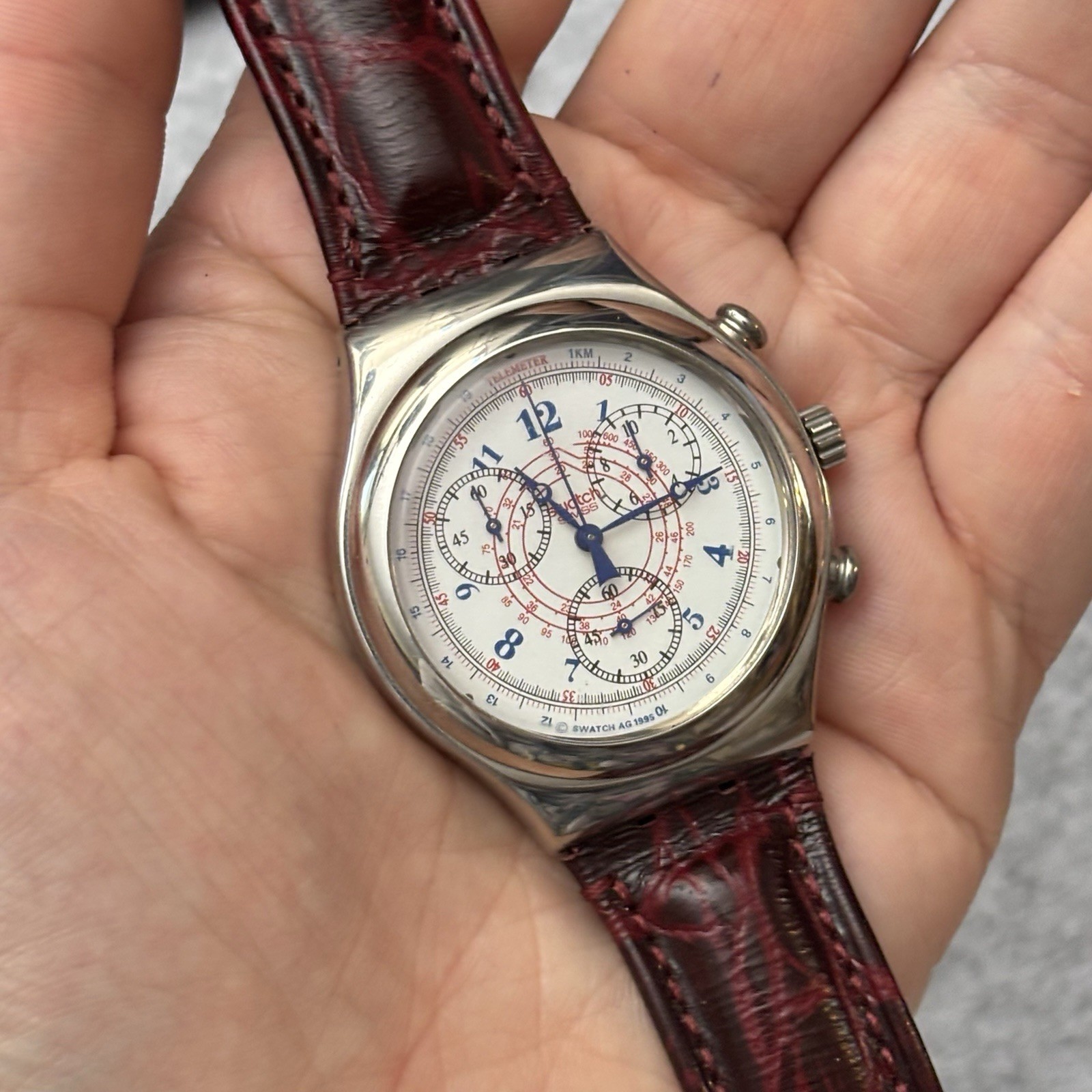 Vtg SWATCH IRONY CHRONO 1995 – YCS103 – RICHESSE INTERIEURE Quartz Chronograph