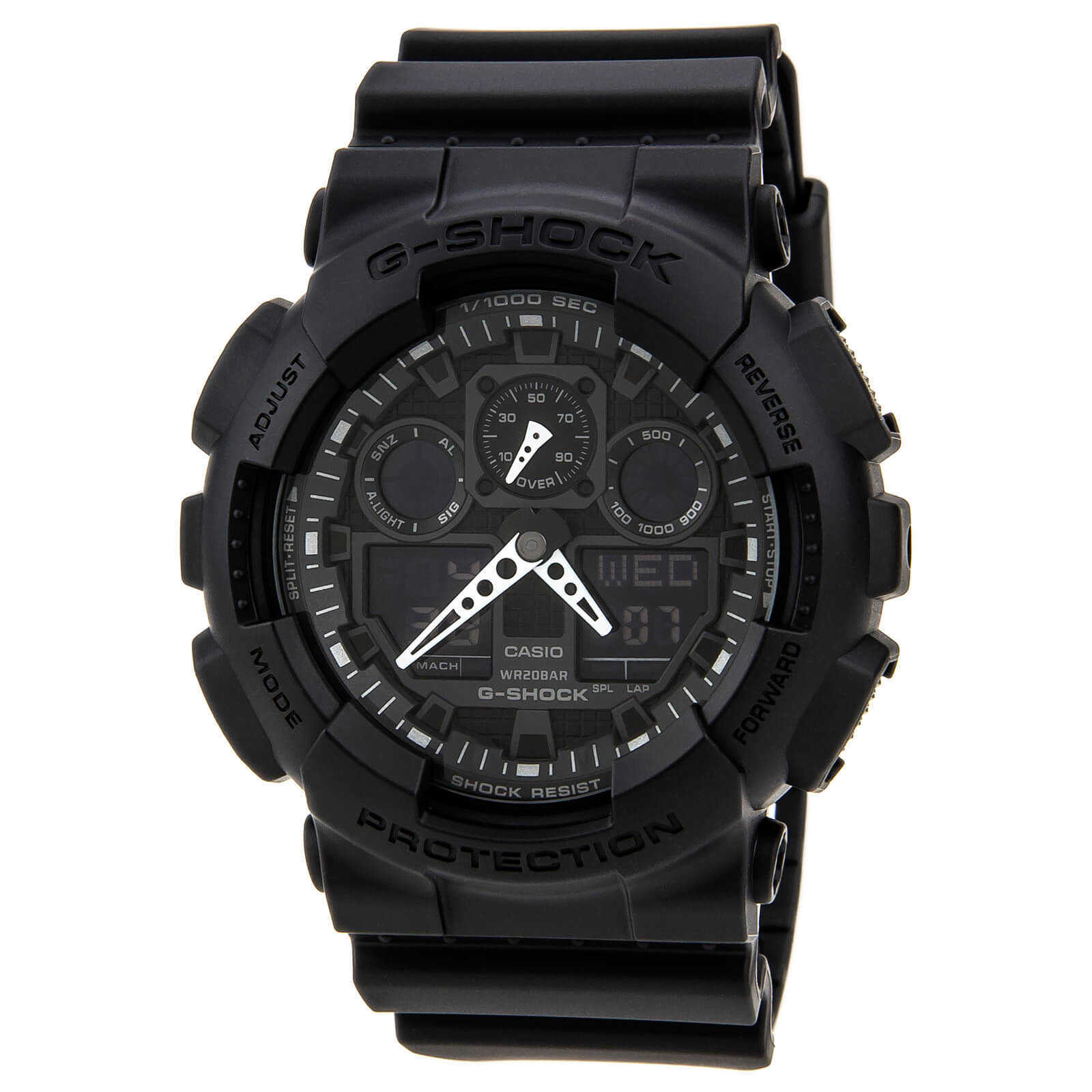Casio Men’s Watch G-Shock Black Resin Strap Anti-Magnetic Ana-Digital GA100-1A1