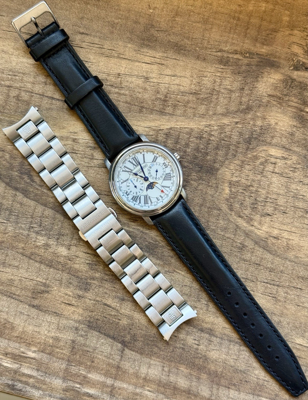 Frederique Constant Classics Moonphase Date FC270x3P4/5/6 Quartz 40mm Watch Only