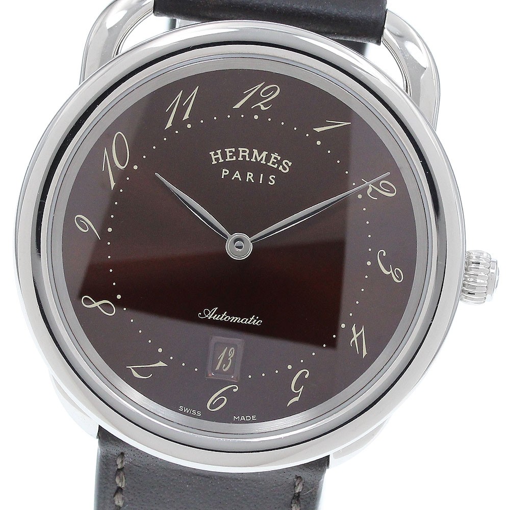 HERMES AR7.710 Arceau Date Automatic Men’s Watch From Japan G0713