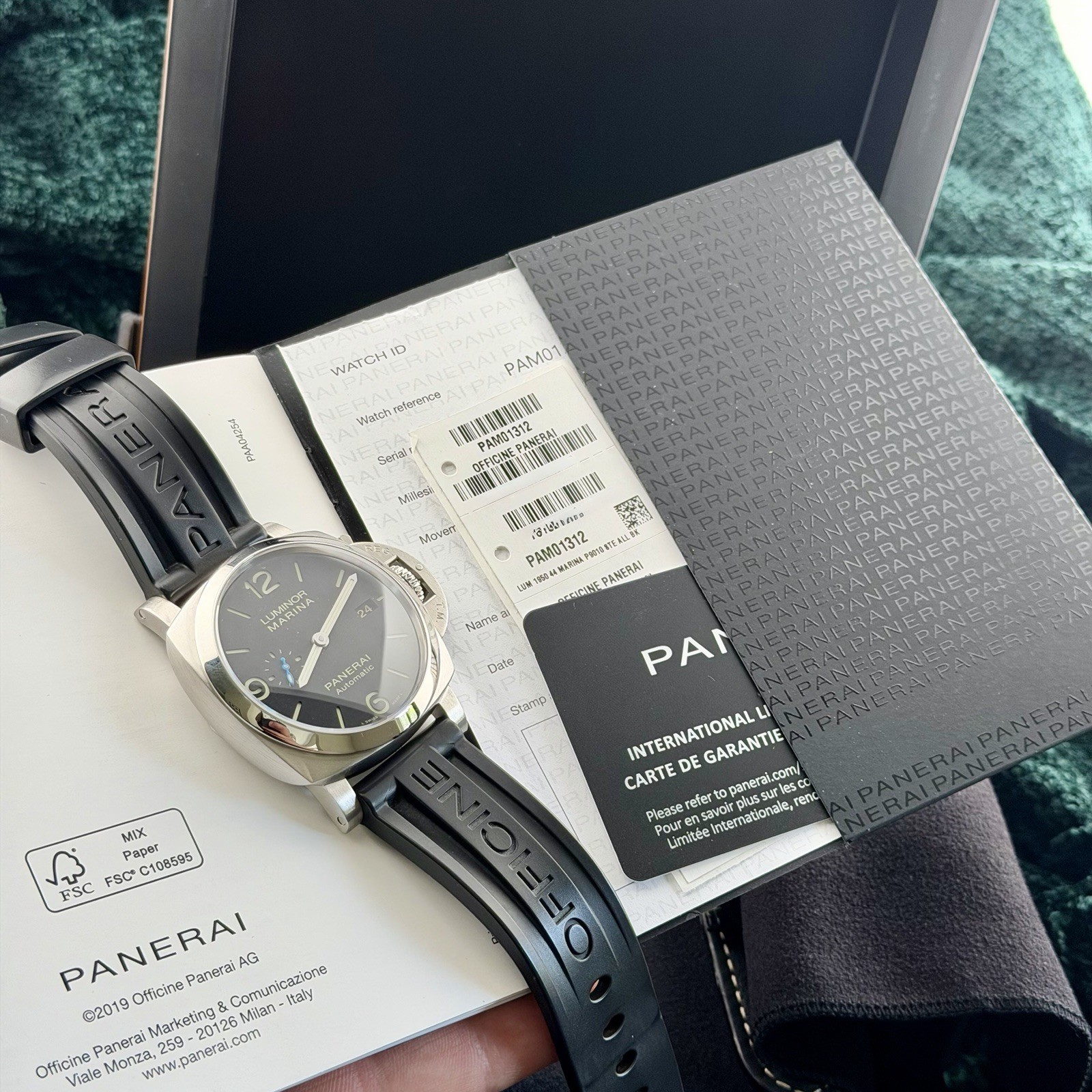 Panerai Luminor Marina PAM01312 1950 Automatic 44mm Collectors Full Set