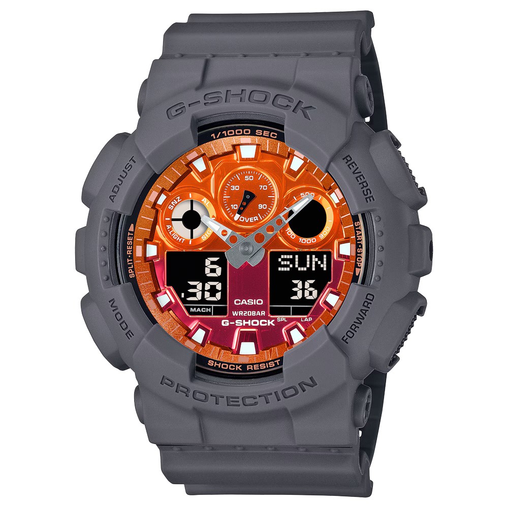 Watch CASIO G SHOCK GA 100FL 8AJF Men’s Chronograph World Time New