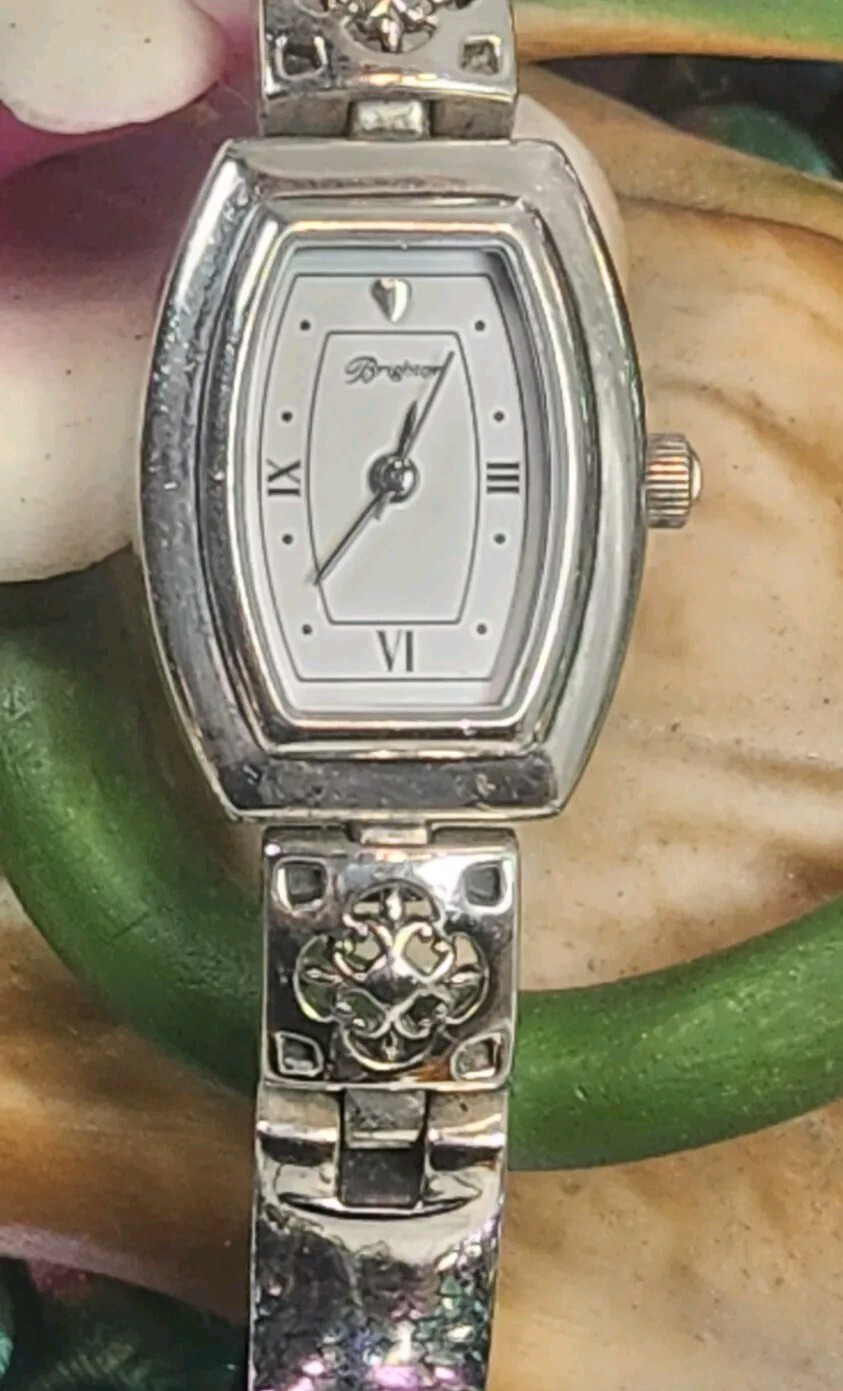 Brighton Watch Silver Tribeca Toggle Clasp Adjustable Band, New Battery Ladies