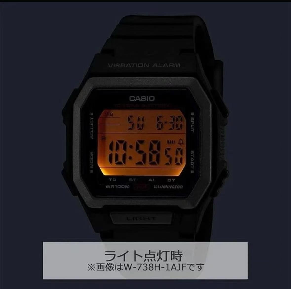 CASIO W-738H-1AJF Collection STANDARD 10-Year Battery Watch Japan New