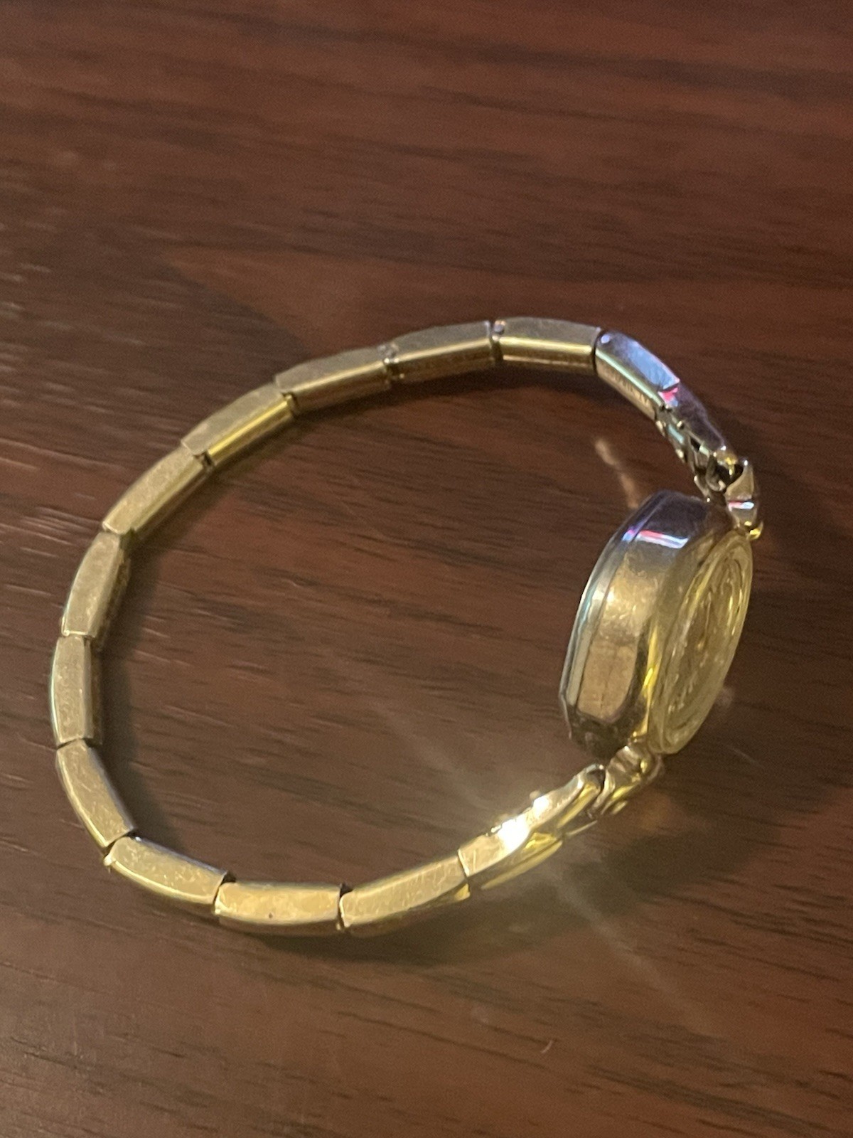 Vintage Waltham Incabloc 17 Jewel Swiss Ladies Cocktail Watch Gold Tone Man Wind
