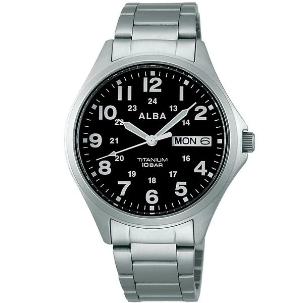Seiko Alba AQPJ402 JDM Titanium Field Watch 100m Water Resistant New in Box