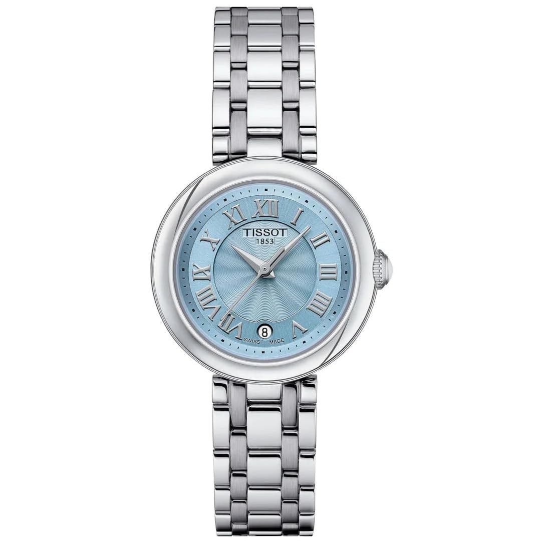 Unused TISSOT Bellissima T126.010.11.133.00 Blue Stainless Women Watch in Box