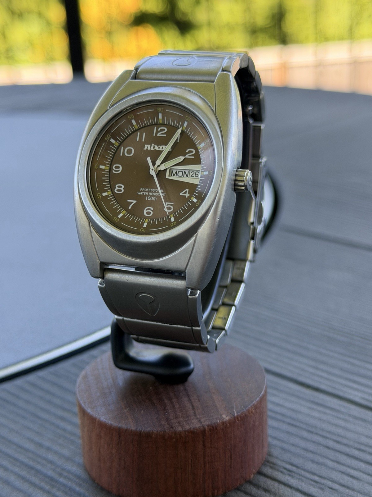 Nixon The Don “You Know” Rare Brown/Bronze Dial Stainless 100m Mens Watch