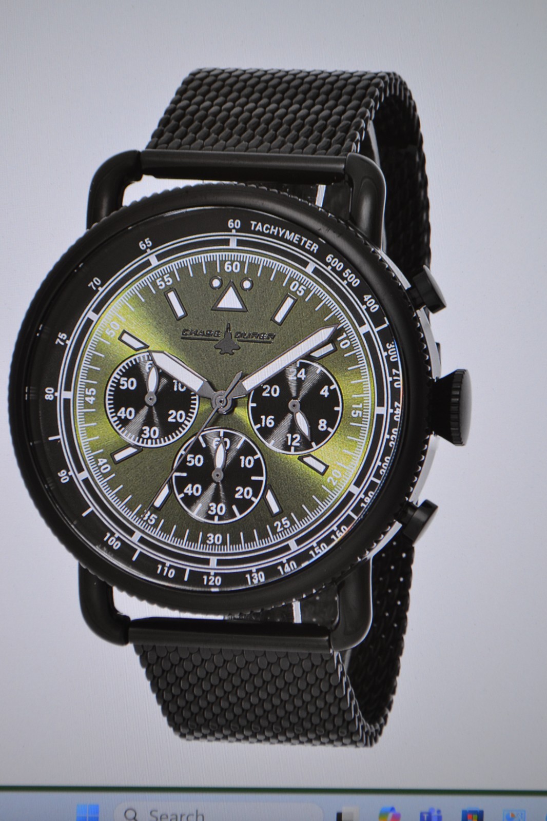 NEW 44mm INVICTA-CHASE DURER VD54 CHRONOGRAPH BLACK & GREEN CDW-0154 WATCH