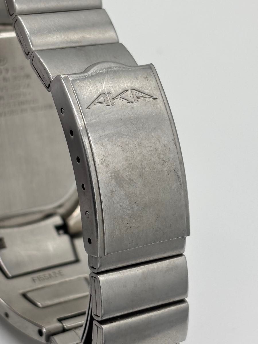 SEIKO Alba AKA V742-5A50 Quartz Mens Date Watch Silver Dial Japan