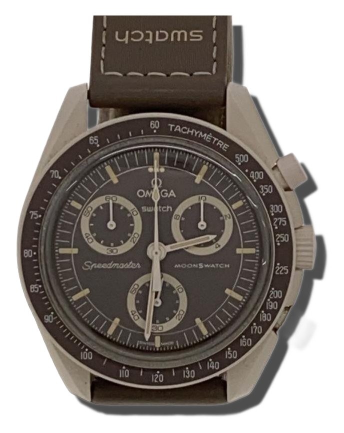 OMEGA Watch Grey Grey Authentic Men H:1.85” W:1.69” 6067