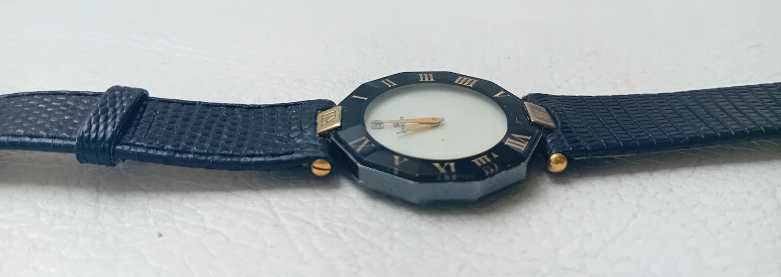 PRYNGEPS Titanium Mother of Pearl 0.01ct Diamond Wrist Watch Vintage 90’s