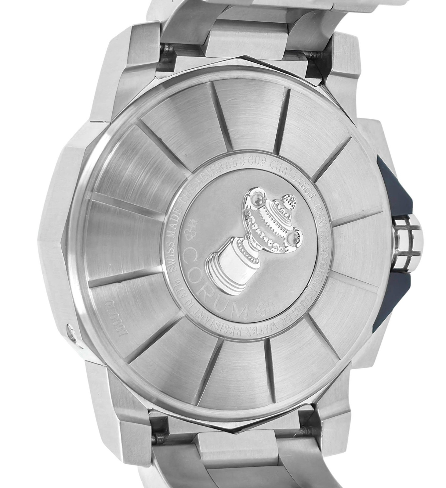 Corum Admirals Cup 753.693.20 Chronograph Blue Dial Date Steel 44MM Men’s Watch