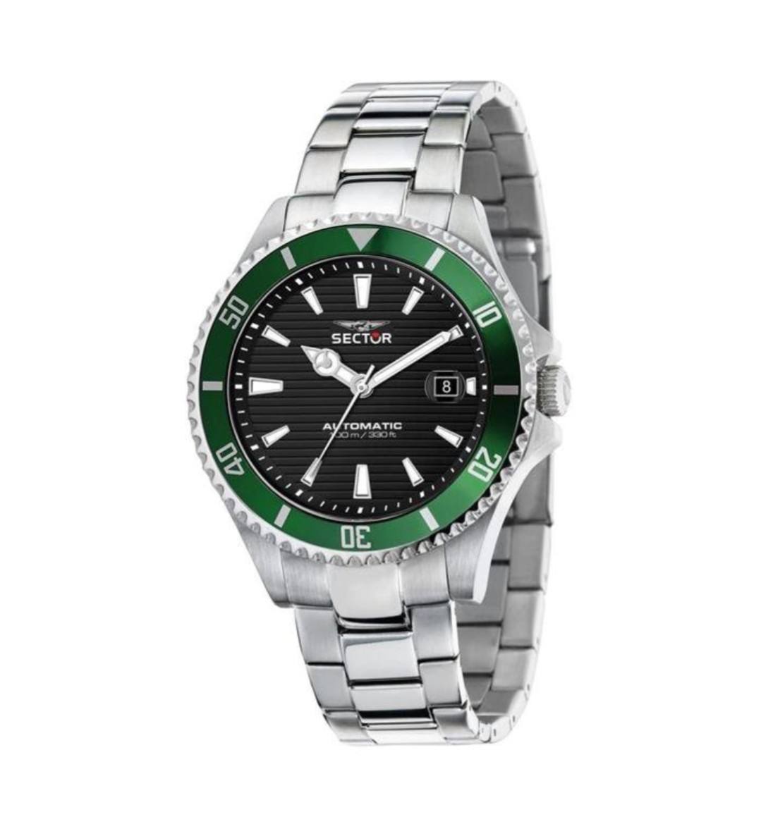 NEW Sector Men’s 230 Chronograph Black/Green Steel Limited R3273661011 NIB