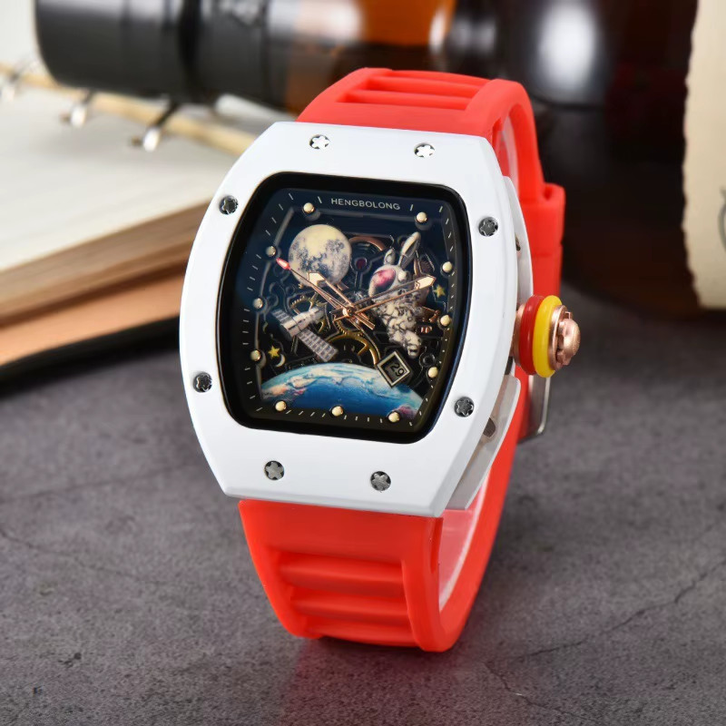 Fashion Tonneau Men Watch Luxury Luminous Waterproof Date Sport Quartz Watches M