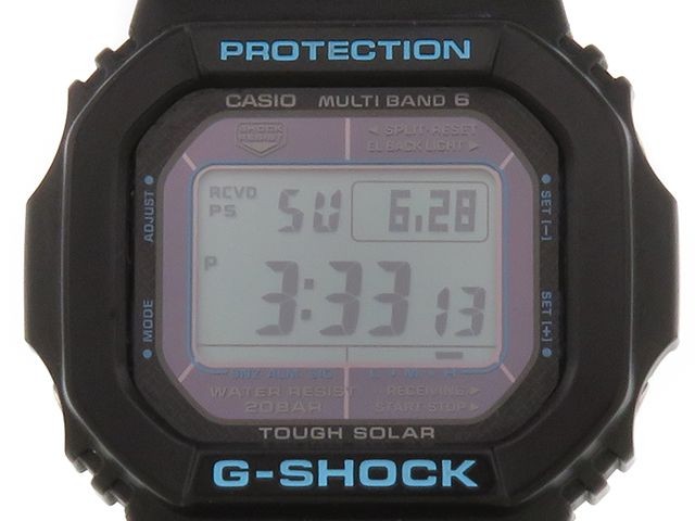 CASIO G SHOCK DIGITAL GW M5610BA 1JF Stainless Steel Rubber Blue Black Dial Digi
