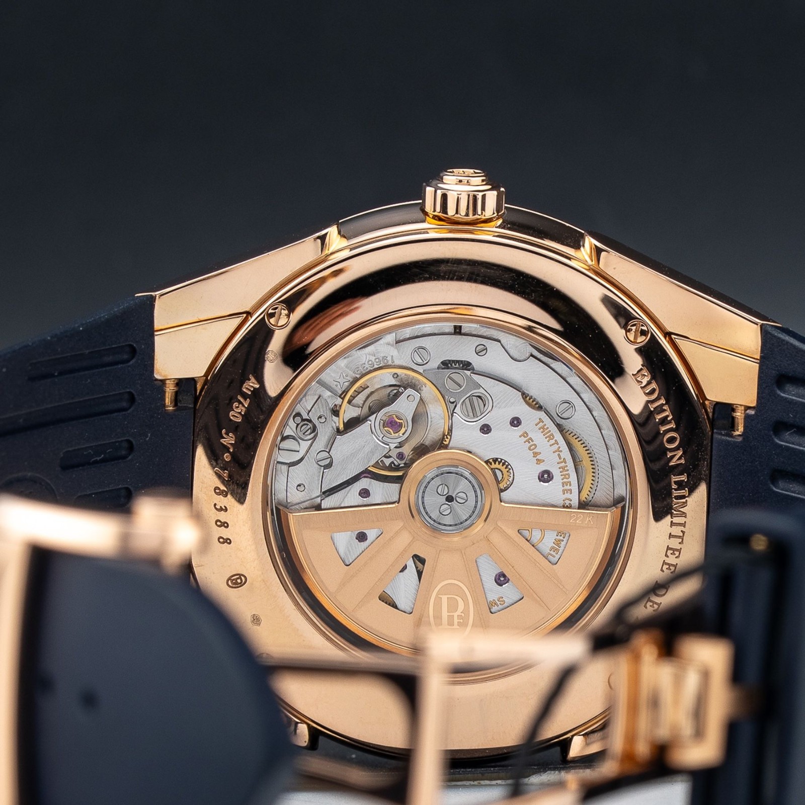 Parmigiani Fleurier Tonda GT PFC910-1500340 18K Rose Gold Blue Guilloche