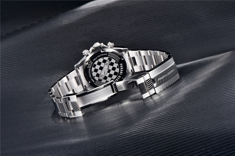 40mm PAGANI DESIGN white Black dial full Chronograph VK63 Quartz Men’s Watch
