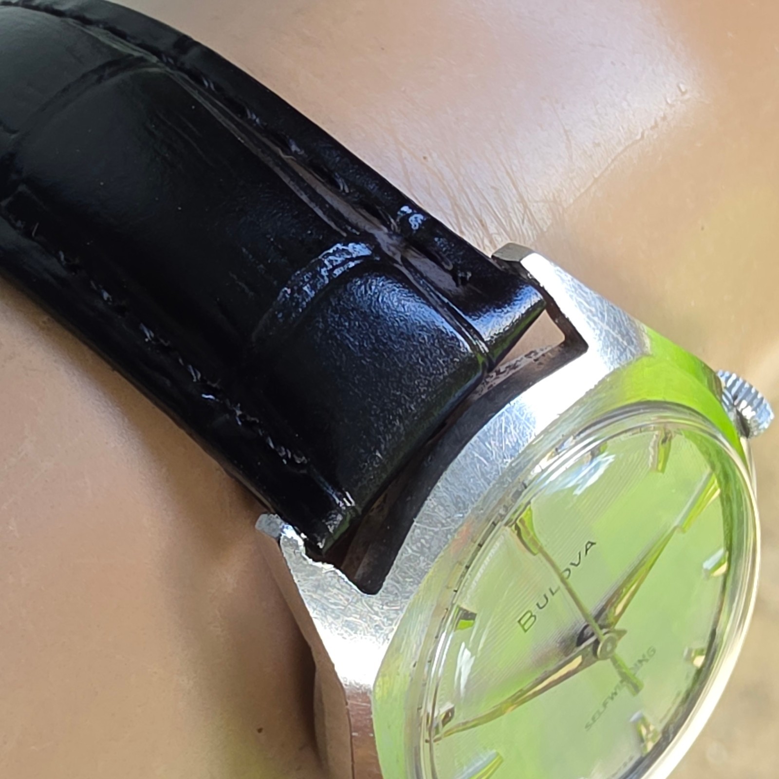 Vintage BULOVA Jet Clipper “AC” men’s automatic watch 11ALAC Linen dial 1965