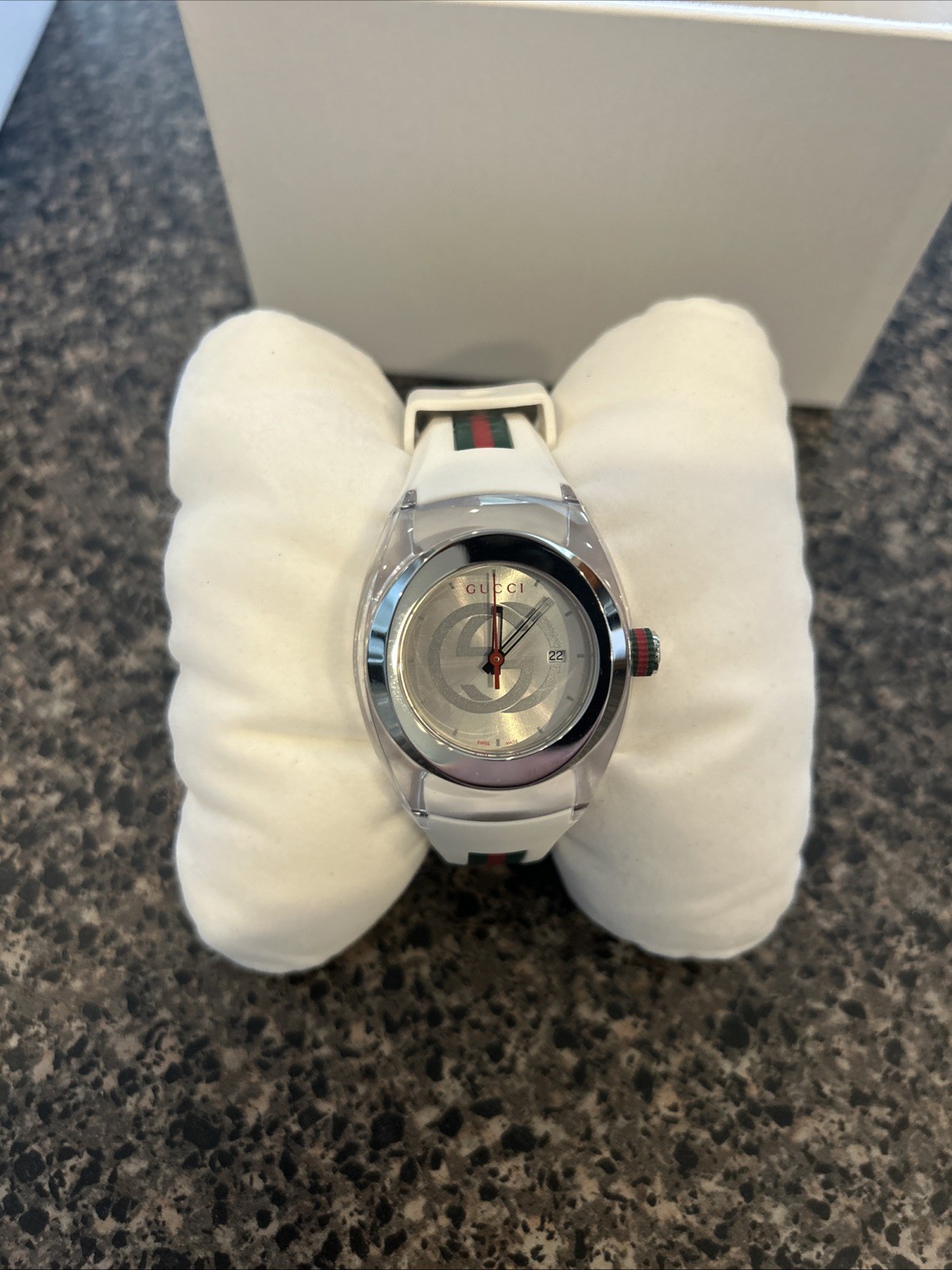 Gucci Sync 36mm Case Stainless Steel, Rubber Band,Unisex Wristwatch – (YA137302)