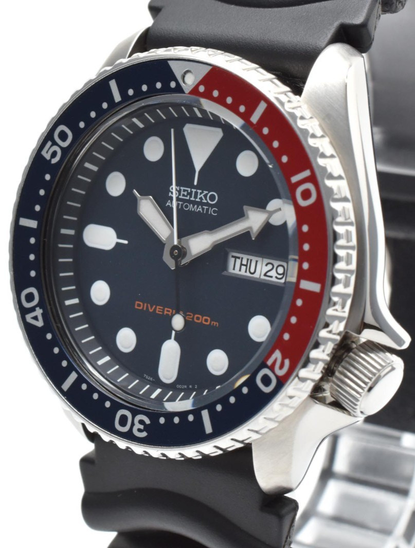SEIKO PEPSI 7S26-0020 SKX009 41mm Diver DayDate Automatic Men’s Watch JAPAN