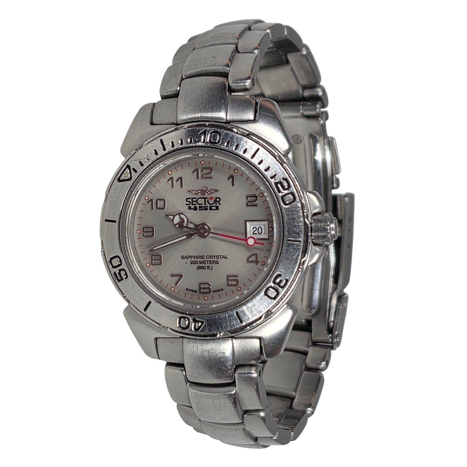 SECTOR 450 STAINLESS DIVER WATCH – VINTAGE 90’s – SWISS MADE – SAPPHIRE CRYSTAL