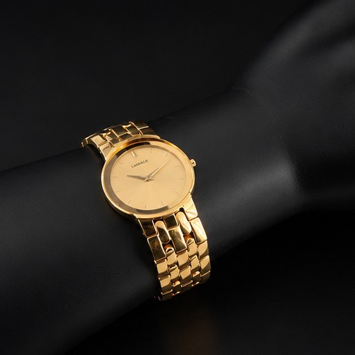 Lassale Gold Tone Quartz Watch – Elegant Slim Dress Style