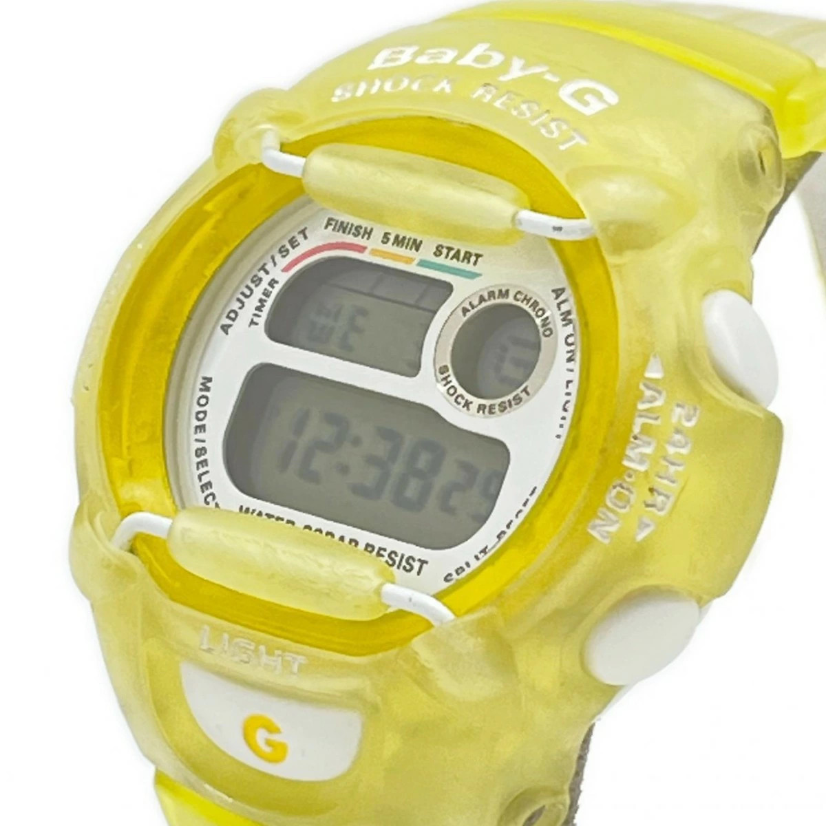 Used CASIO Casio Wristwatch Baby G Reef Quartz Light Yellow R8.1 BG 370 B Rank