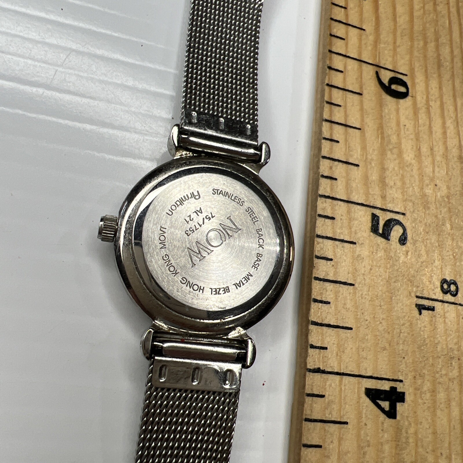 H5 Armitron Now Silver Stainless Mesh 75/1753 Hong Kong Quartz watch untested