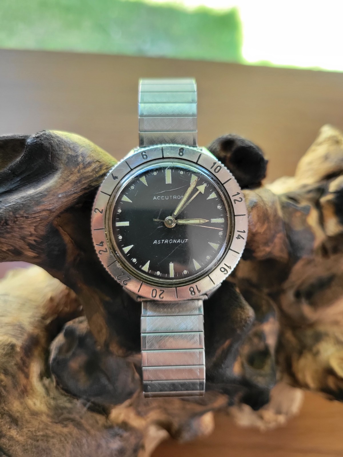 WOW Vintage 1964 Bulova Accutron Astronaut M4 GMT Cal 214HN Tuning Fork RUNNING!