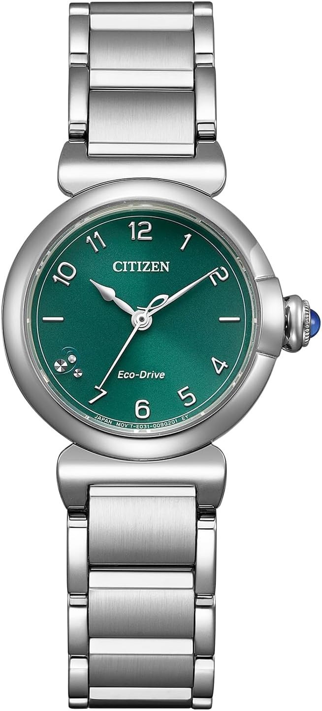 Citizen Women Watch L EM1130-83X ROUND Collection Green Dial Eco-Drive Elegant