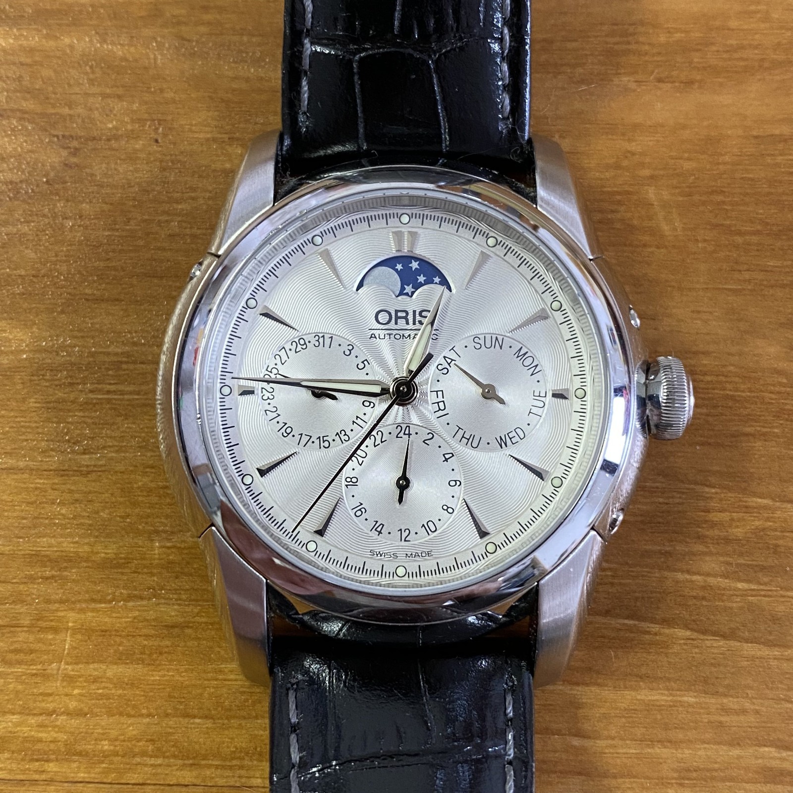 Oris Artelier Complication 7546A Triple Calendar Moon phase Automatic Watch